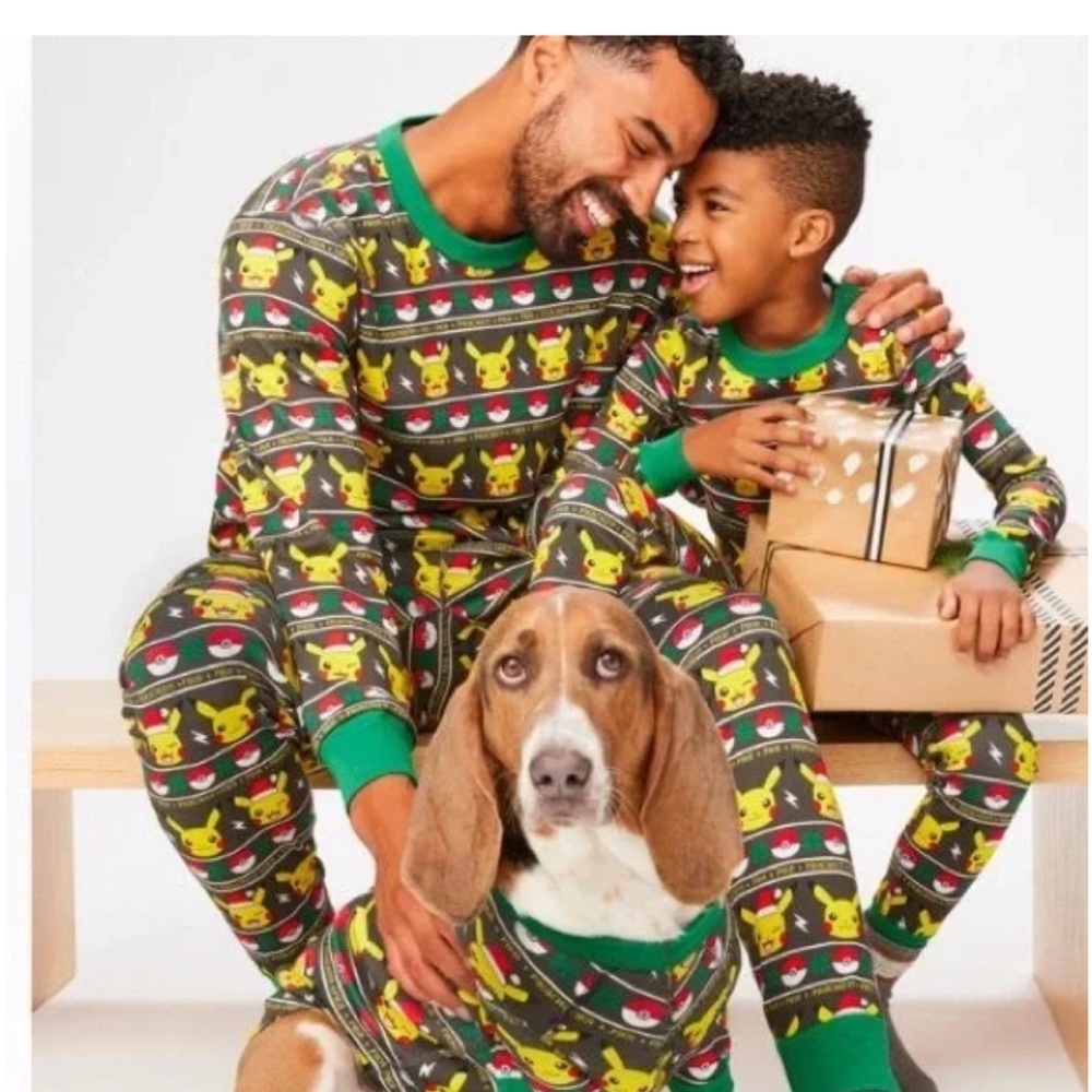 Hanna Andersson Kids Pokémon Pikachu Pajama Set - Green and Black